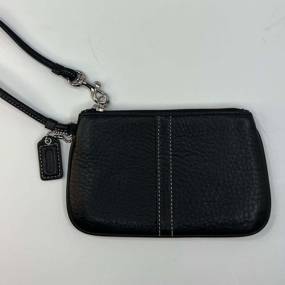 Coach Pebbled Leather Small Wristlet